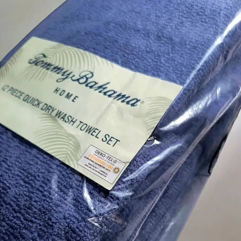 NWT TOMMY BAHAMA Northern Pacific Antibacterial‎ 12-Piece Cotton Washcloths